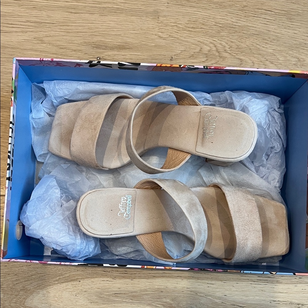 Jeffrey Campbell Beige Sandals
Platform worn once